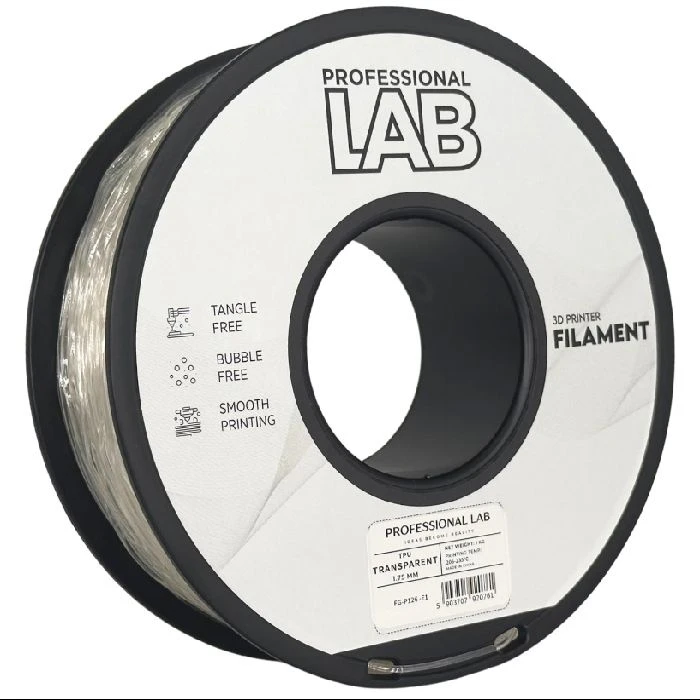 Filament za 3D tiskalnike prozorni TPU 1kg Professional LAB